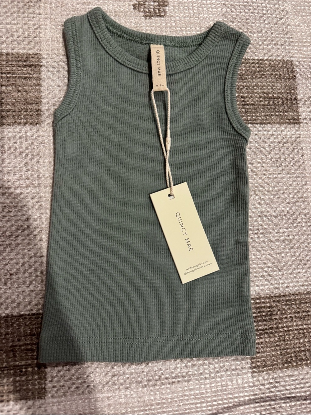Quincy Mae Ribbed Tank Top - Olive